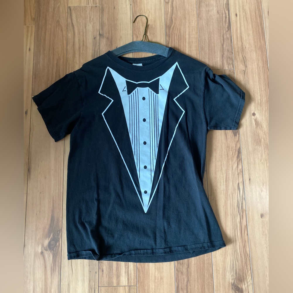 Vintage tuxedo shirt - ladies Small